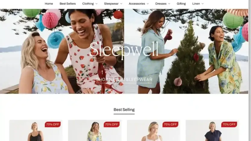 Screenshot of Non-Delivery scam website Sussanau.shop