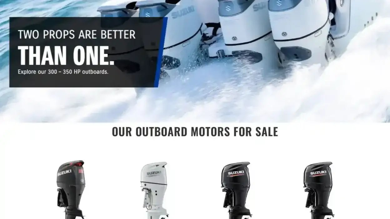 Screenshot of Automobile scam website Suzukioutboardsforsale.com