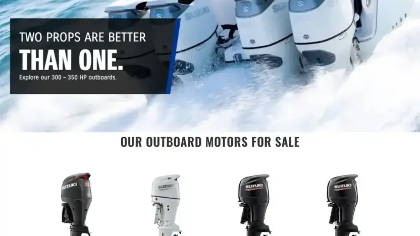 Screenshot of Automobile scam website Suzukioutboardsforsale.com