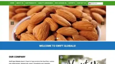 Screenshot of Non-Delivery scam website Swiftagroglobal.com