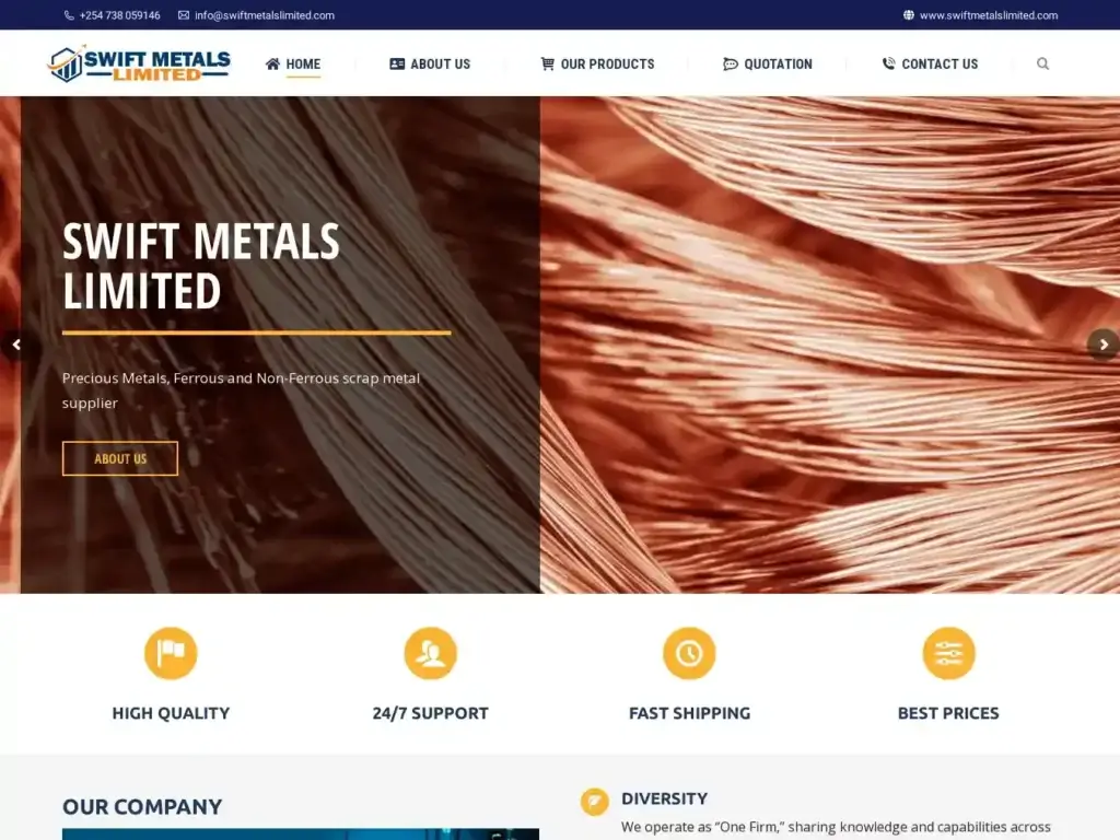 swiftmetalslimited-com Alternative Text