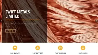 Screenshot of Non-Delivery scam website Swiftmetalslimited.com