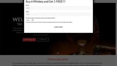 Screenshot of Whisky scam website Taphousebourbon.com