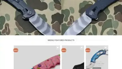 Screenshot of Sport scam website Taschenmesserrabatt.com