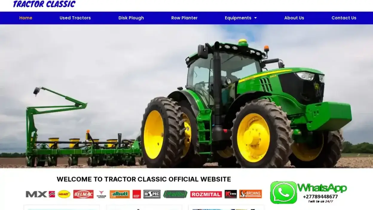 Screenshot of Non-Delivery scam website Tctractors.com