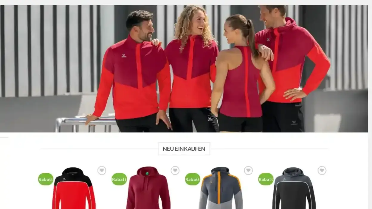 Screenshot of Non-Delivery scam website Teamsportde.com