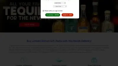 Screenshot of Whisky scam website Tequilaliquorstore.com
