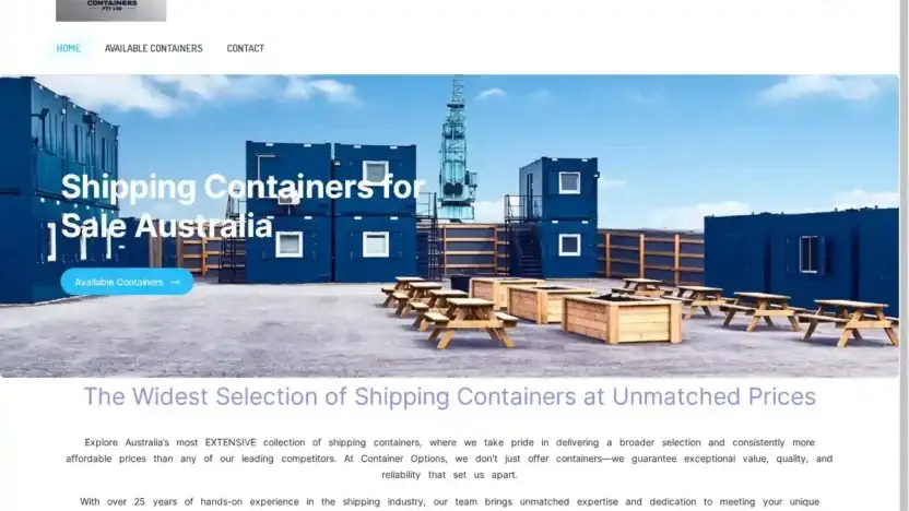 Screenshot of Non-Delivery scam website Tetriscontainersltd.com