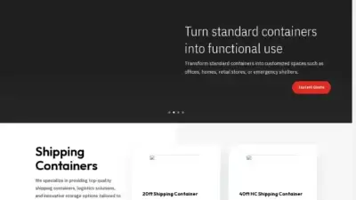 Screenshot of Container scam website Thembanishippingcontainers.com