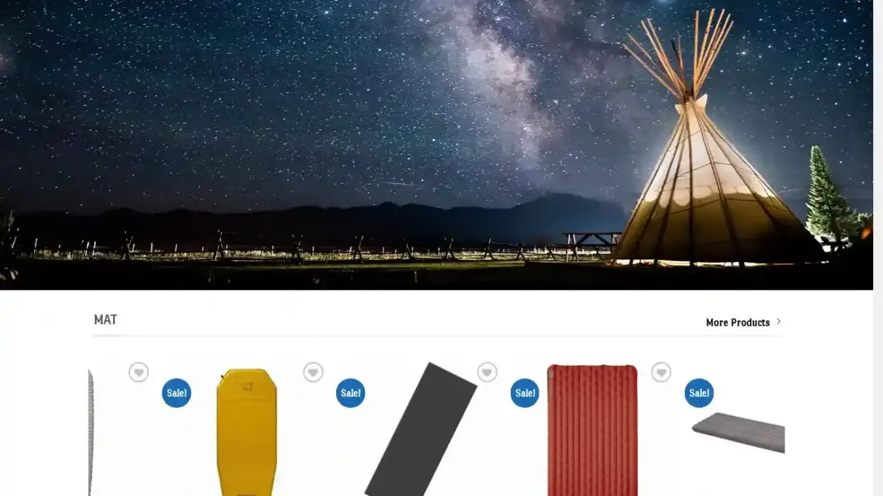 Screenshot of Non-Delivery scam website Theoutdoorequip.com