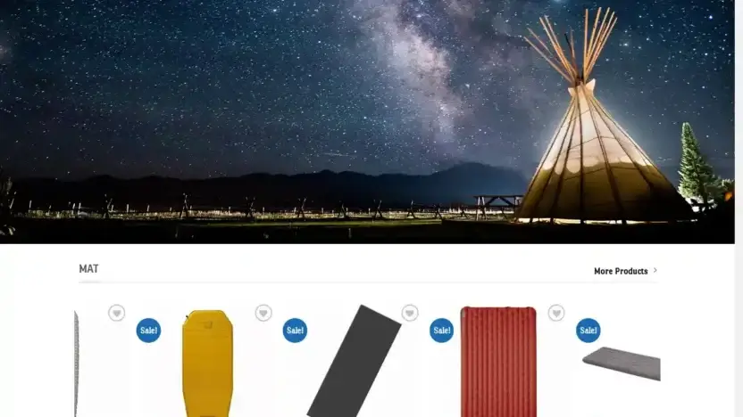 Screenshot of Non-Delivery scam website Theoutdoorequip.com