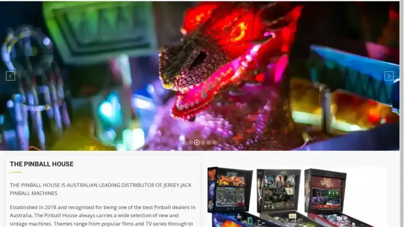 Screenshot of Non-Delivery scam website Thepinballhouse.com