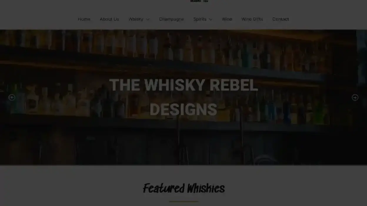 Screenshot of Whisky scam website Thewhiskyrebeldesign.com