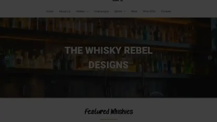 Screenshot of Whisky scam website Thewhiskyrebeldesign.com
