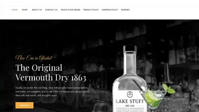 Screenshot of Whisky scam website Thompsonand.co