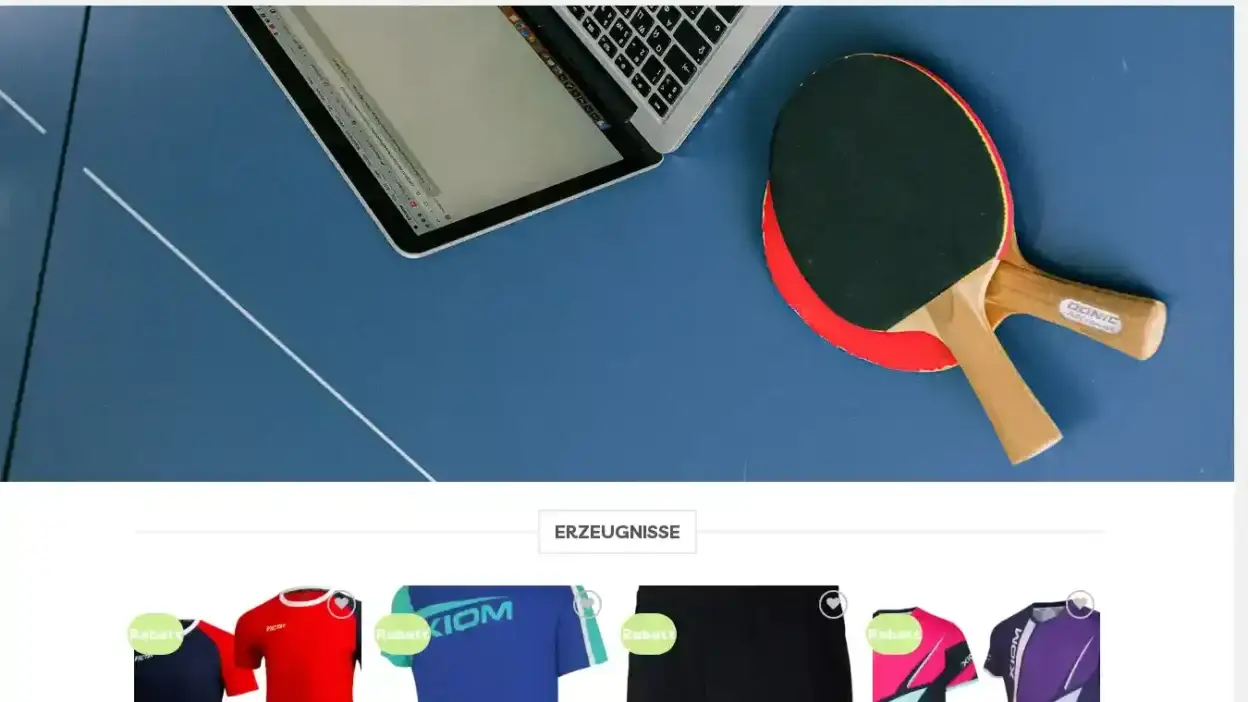 Screenshot of Non-Delivery scam website Tischtennisde.com