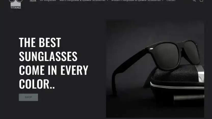 Screenshot of Non-Delivery scam website Titaniz.us