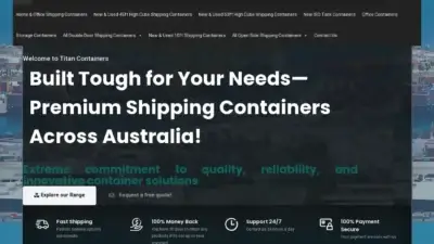 Screenshot of Container scam website Titanncontainers.com