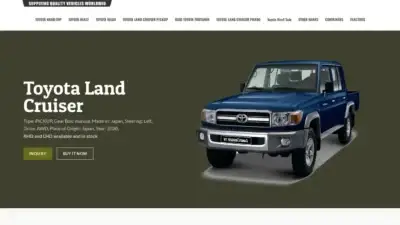 Screenshot of Automobile scam website Tmoreautomachinery.com
