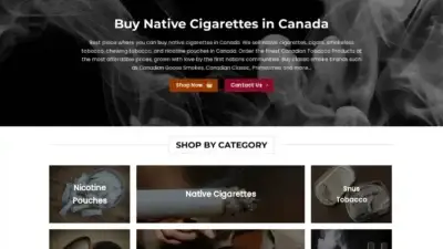 Screenshot of Non-Delivery scam website Tobacco-canada.com
