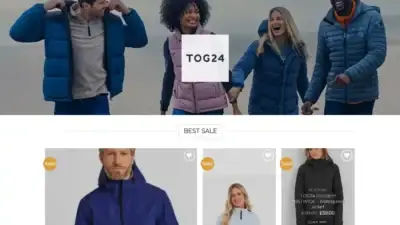 Screenshot of Non-Delivery scam website Tog24outdoor.com