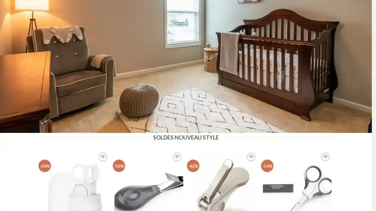 Screenshot of Non-Delivery scam website Toilettebebefr.com