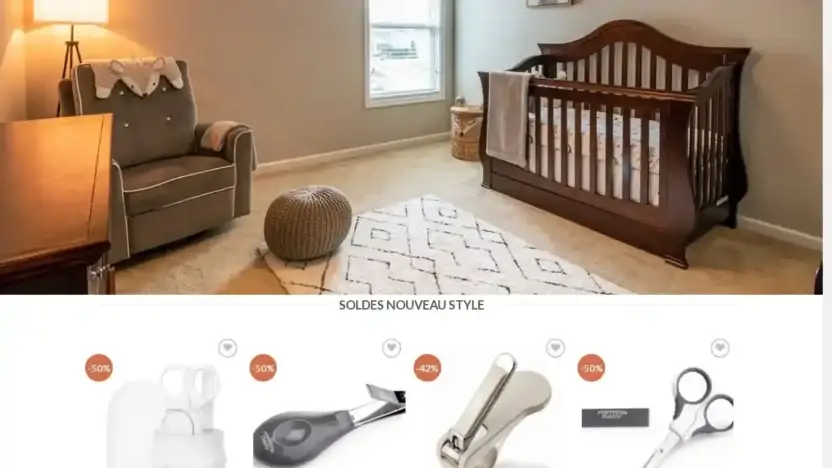 Screenshot of Non-Delivery scam website Toilettebebefr.com