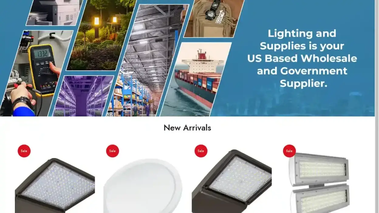 Screenshot of Non-Delivery scam website Toplightingsupplies.com