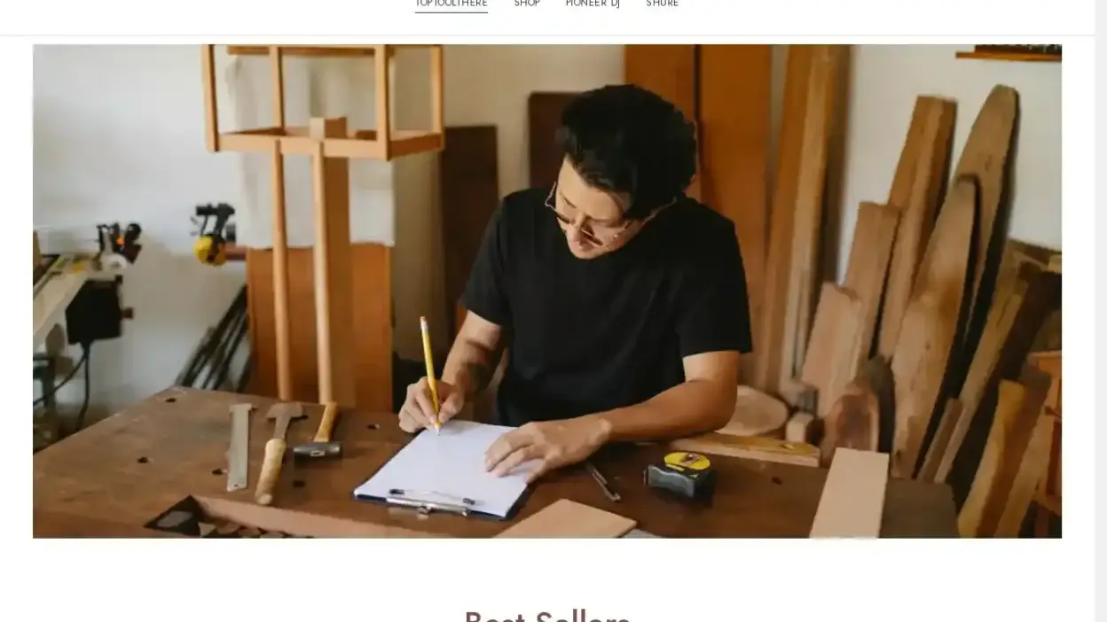 Screenshot of Non-Delivery scam website Toptoolthere.com