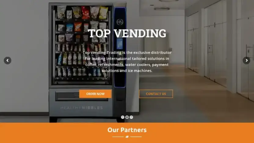 Screenshot of Non-Delivery scam website Topvendingtrading.com