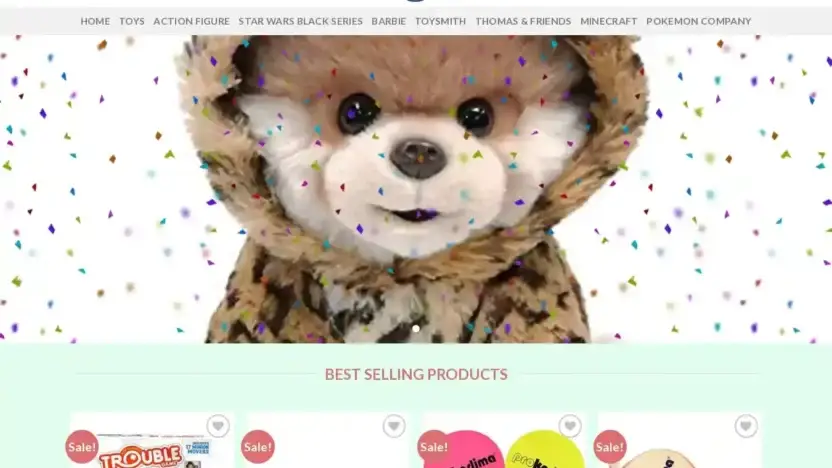 Screenshot of Non-Delivery scam website Toysshowshop.com