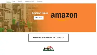 Screenshot of Liquidation scam website Treasurepalletdeals.site