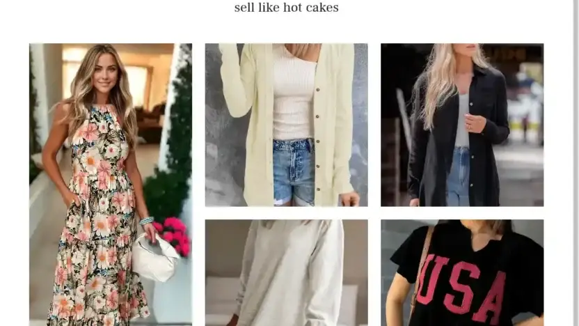 Screenshot of Non-Delivery scam website Trendyclothing1.shop