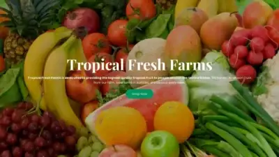 Screenshot of Commodity scam website Tropicalfreshfarms.com