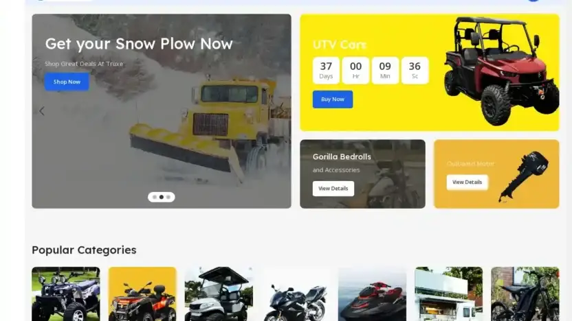 Screenshot of Non-Delivery scam website Truxe.net
