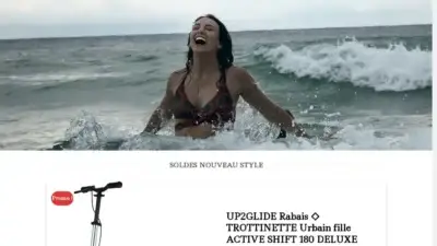 Screenshot of Non-Delivery scam website Up2glidesolde.com