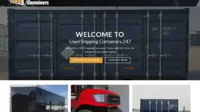 Screenshot of Container scam website Usedshippingcontainers247.com