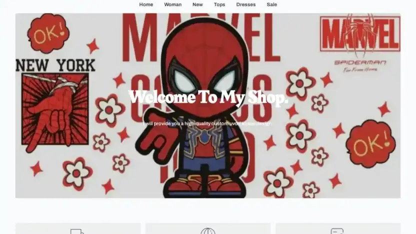 Screenshot of Non-Delivery scam website Uvdtfwrap.shop