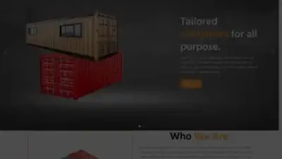 Screenshot of Container scam website Vallyshippingcontainers.com