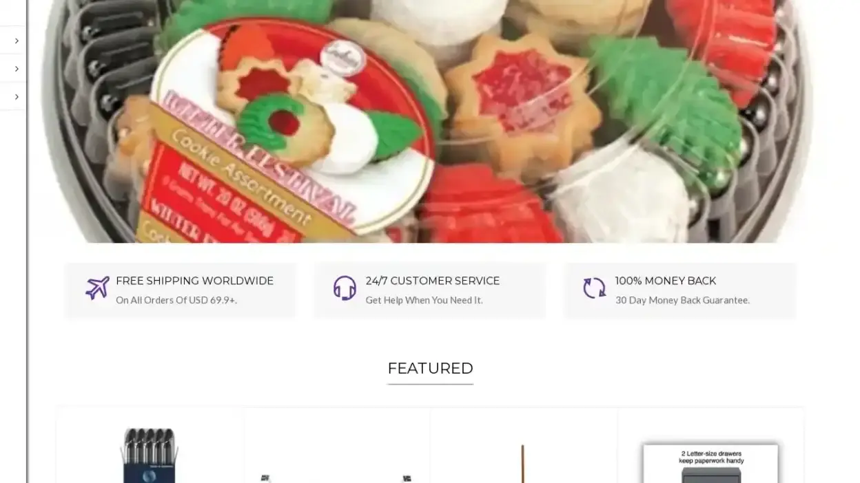 Screenshot of Non-Delivery scam website Vamhze.shop