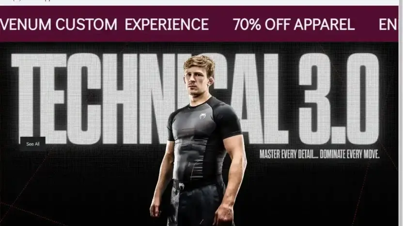 Screenshot of Non-Delivery scam website Venums.com