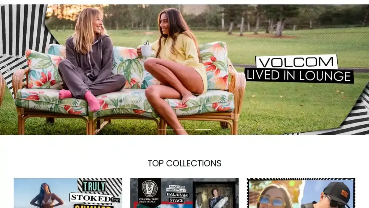 Screenshot of Non-Delivery scam website Volcomvip.com