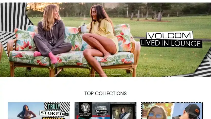 Screenshot of Non-Delivery scam website Volcomvip.com