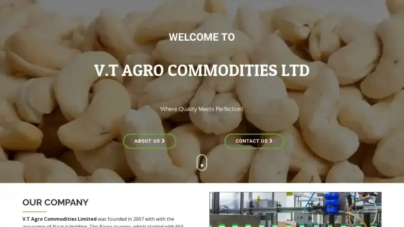 Screenshot of Non-Delivery scam website Vtagrocommltd.com