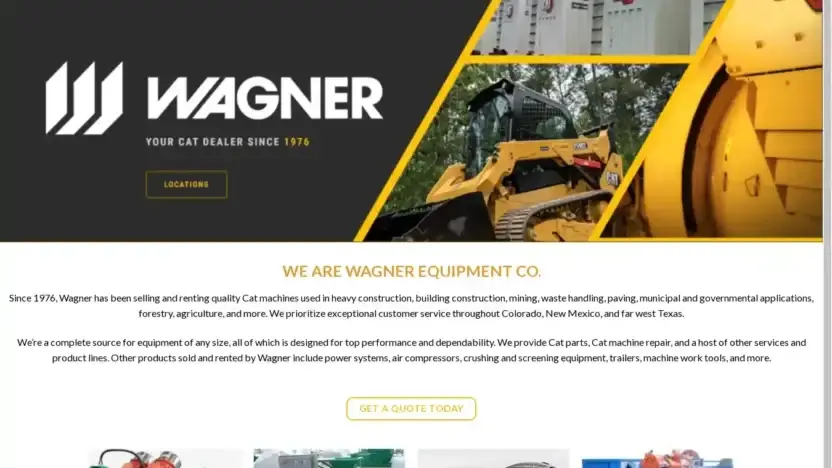 Screenshot of Automobile scam website Wagnerequipments.com