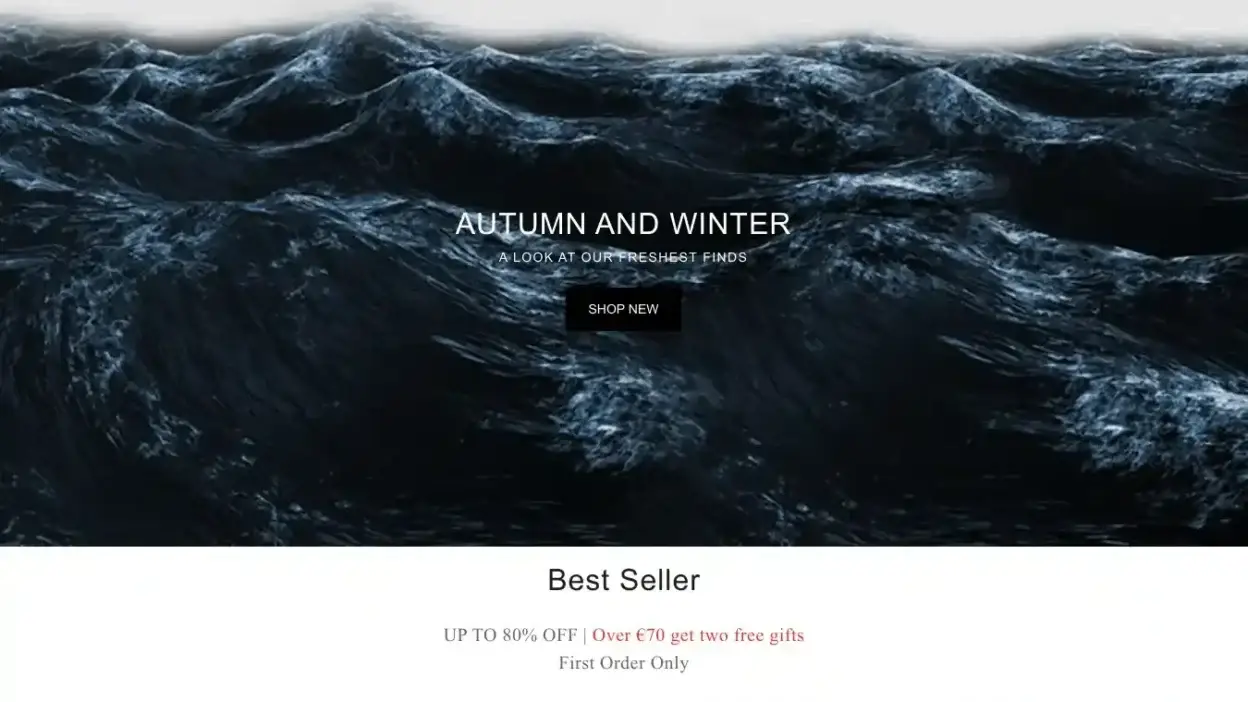 Screenshot of Non-Delivery scam website Wellensteynvip.shop