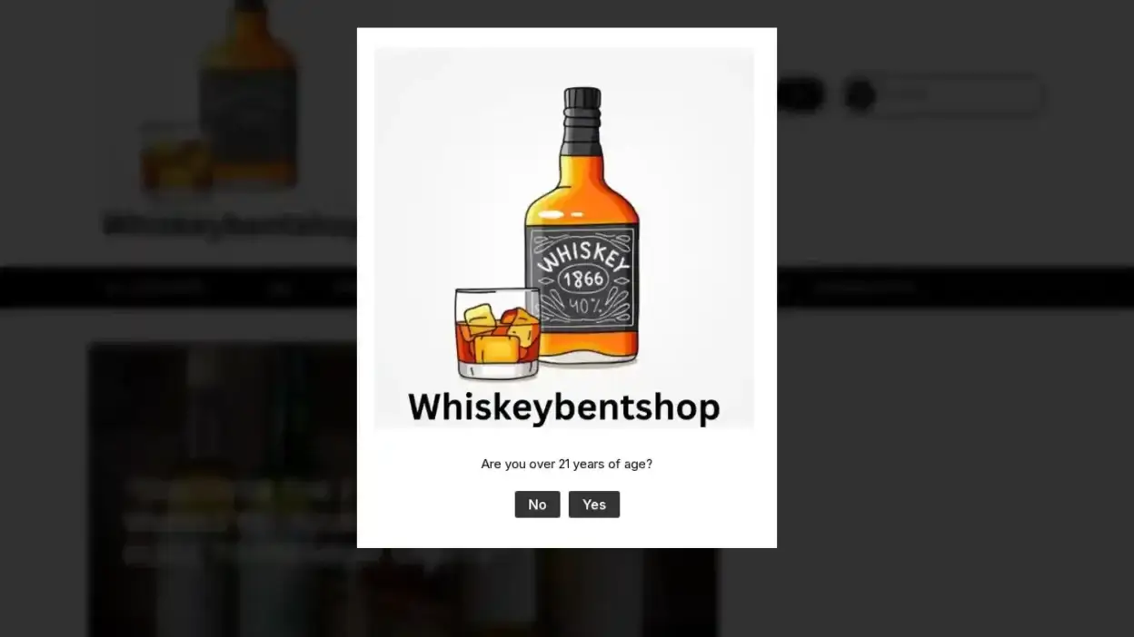 Screenshot of Whisky scam website Whiskeybentshop.com
