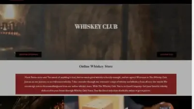 Screenshot of Whisky scam website Whiskeysandbourbons.com