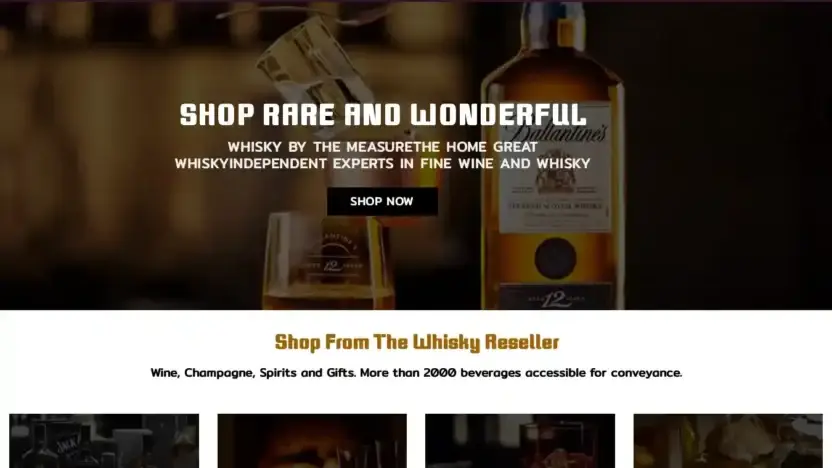Screenshot of Whisky scam website Whiskyreseller.com