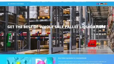 Screenshot of Liquidation scam website Wholesalepalletsliquidation.com